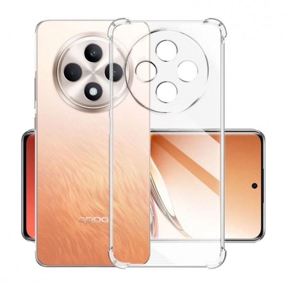 TPU чохол GETMAN Ease logo посилені кути Full Camera для Oppo Reno 12 F 4G/5G Безбарвний (прозорий)