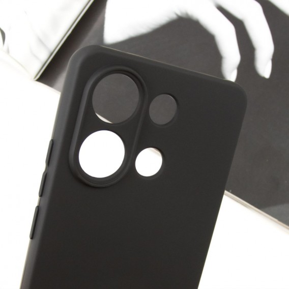 Чехол Silicone Cover Lakshmi Full Camera (AA) with logo для Xiaomi Redmi Note 13 5G Черный / Black