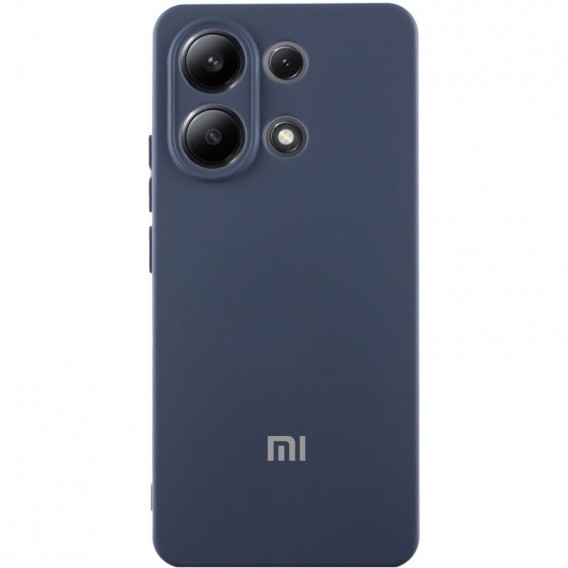 Чехол Silicone Cover Lakshmi Full Camera (AA) with logo для Xiaomi Redmi Note 13 5G Синий / Midnight blue