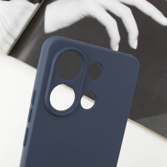 Чехол Silicone Cover Lakshmi Full Camera (AA) with logo для Xiaomi Redmi Note 13 5G Синий / Midnight blue