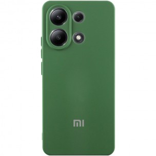 Чехол Silicone Cover Lakshmi Full Camera (AA) with logo для Xiaomi Redmi Note 13 5G Зеленый / Dark green