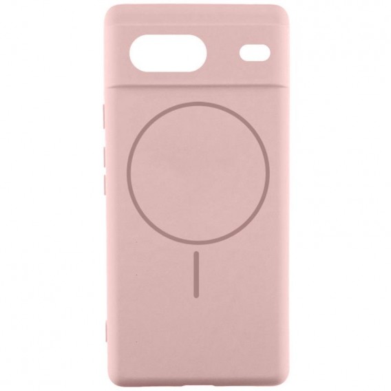 Чехол Silicone Cover Lakshmi Full Camera (AA) with MagFit для Google Pixel 8 Розовый / Pink Sand