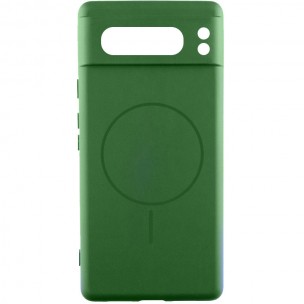 Чехол Silicone Cover Lakshmi Full Camera (AA) with MagFit для Google Pixel 8 Pro Зеленый / Dark green
