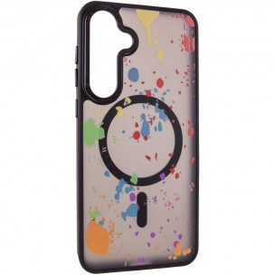 Чохол TPU+PC Flush with MagSafe для Samsung Galaxy S24 / S25 Titanium black Чохол TPU+PC Flush with MagSafe для Samsung Galaxy S24 / S25 Titanium black