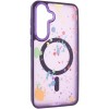 Чехол TPU+PC Flush with MagSafe для Samsung Galaxy S24 / S25 Dark purple