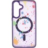 Чехол TPU+PC Flush with MagSafe для Samsung Galaxy S24 / S25 Dark purple