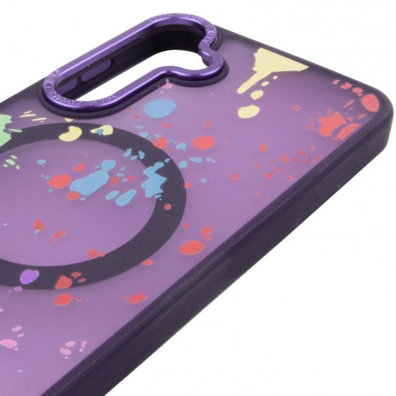 Чехол TPU+PC Flush with MagSafe для Samsung Galaxy S24 / S25 Dark purple