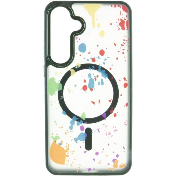 Чехол TPU+PC Flush with MagSafe для Samsung Galaxy S24 / S25 Dark green