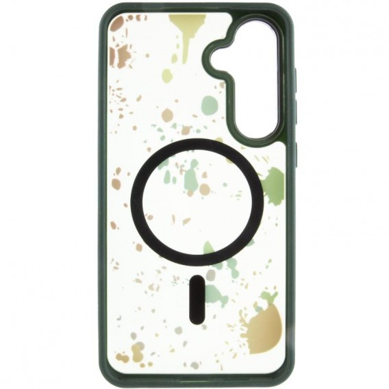 Чехол TPU+PC Flush with MagSafe для Samsung Galaxy S24 / S25 Dark green