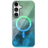 Чехол TPU Shiny Mountain (MagFit) для Samsung Galaxy S23 FE Green / Blue