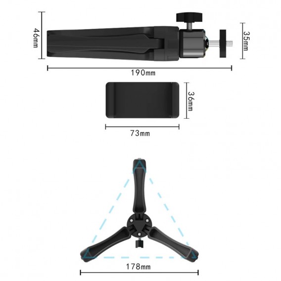 Штатив-трипод для проектора (19см) Black