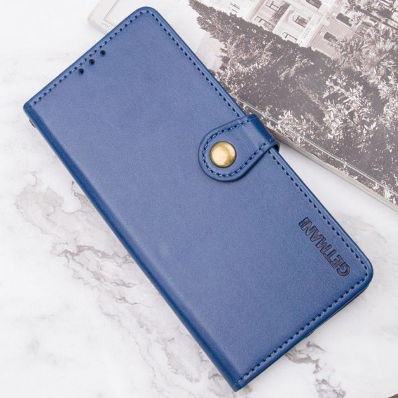 Кожаный чехол-книжка GETMAN Gallant (PU) для Xiaomi 15 Синий
