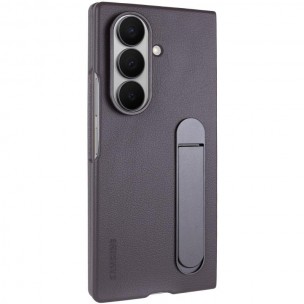 Кожаный чехол Leather Case (AAA) with stand для Samsung Galaxy Z Fold7 Gray