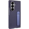 Кожаный чехол Leather Case (AAA) with stand для Samsung Galaxy Z Fold7 Navy