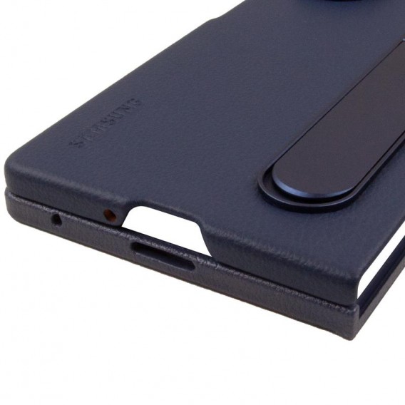 Кожаный чехол Leather Case (AAA) with stand для Samsung Galaxy Z Fold7 Navy