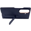 Кожаный чехол Leather Case (AAA) with stand для Samsung Galaxy Z Fold7 Navy
