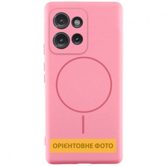 Чохол Silicone Cover Lakshmi Full Camera (AA) with MagFit для Motorola Edge 50 Pro Рожевий / Light pink