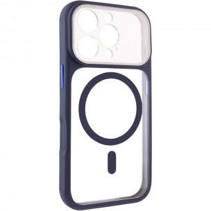 Чохол TPU+PC GETMAN Moon Clear with MagSafe для Apple iPhone 16 Pro Max (6.9") Blue Чохол TPU+PC GETMAN Moon Clear with MagSafe для Apple iPhone 16 Pro Max (6.9") Blue