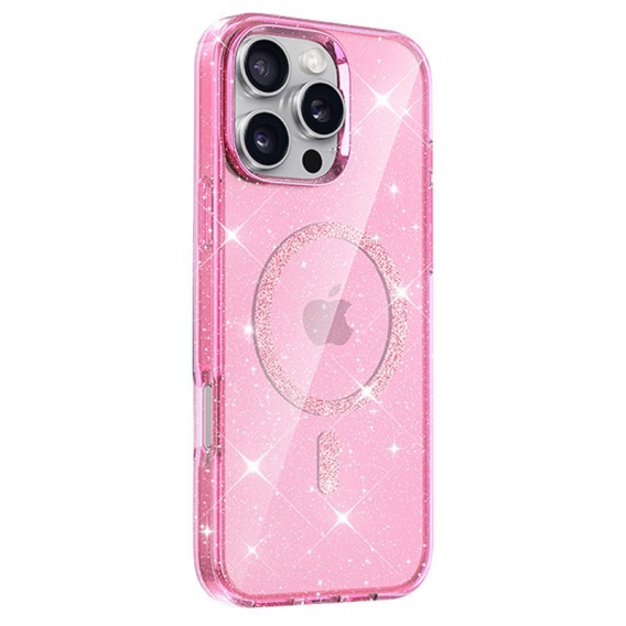 Чохол TPU Eclipse Sparkle Magnetic Fit для Apple iPhone 16 Pro Max (6.9") Pink Чохол TPU Eclipse Sparkle Magnetic Fit для Apple iPhone 16 Pro Max (6.9") Pink