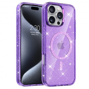 Чехол TPU Eclipse Sparkle Magnetic Fit для Apple iPhone 16 Pro Max (6.9") Purple
