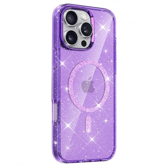 Чохол TPU Eclipse Sparkle Magnetic Fit для Apple iPhone 16 Pro Max (6.9") Purple Чохол TPU Eclipse Sparkle Magnetic Fit для Apple iPhone 16 Pro Max (6.9") Purple
