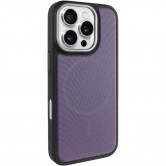 Чехол PC Textile Hybrid with Magnetic Fit для Apple iPhone 16 Pro Max (6.9") Black / Purple Чехол PC Textile Hybrid with Magnetic Fit для Apple iPhone 16 Pro Max (6.9") Black / Purple