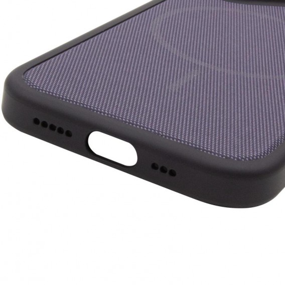 Чохол PC Textile Hybrid with Magnetic Fit для Apple iPhone 16 Pro Max (6.9") Black / Purple