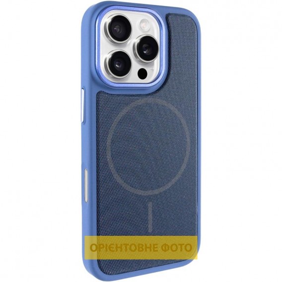 Чохол PC Textile Hybrid with Magnetic Fit для Apple iPhone 16 Pro Max (6.9") Blue