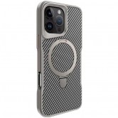 TPU+PC чехол Metal Buttons with MagSafe Carbon Ring для Apple iPhone 16 Pro Max (6.9") Серый TPU+PC чехол Metal Buttons with MagSafe Carbon Ring для Apple iPhone 16 Pro Max (6.9") Серый