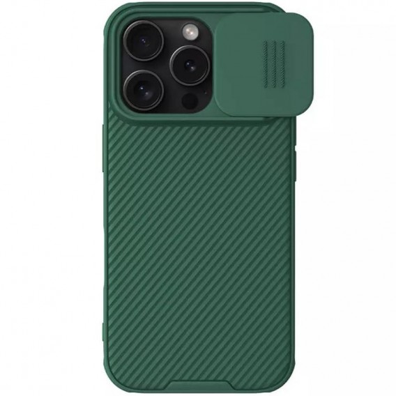 Карбонова накладка Nillkin CamShield Pro для Apple iPhone 16 Pro Max (6.9") Deep Green Карбонова накладка Nillkin CamShield Pro для Apple iPhone 16 Pro Max (6.9") Deep Green