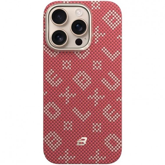 TPU+PC чохол Blueo Gilded Tactile Woven with Magnetic Fit для Apple iPhone 16 Pro Max (6.9") Red
