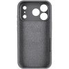 Чохол Silk Full Camera Protective (AA) NO LOGO для Apple iPhone 17 Pro (6.3") Сірий / Dark Gray