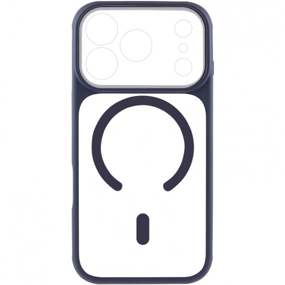 Чохол TPU+PC GETMAN Moon Clear with MagSafe для Apple iPhone 17 Pro (6.3") Blue Чохол TPU+PC GETMAN Moon Clear with MagSafe для Apple iPhone 17 Pro (6.3") Blue