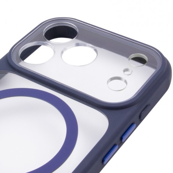 Чохол TPU+PC GETMAN Moon Clear with MagSafe для Apple iPhone 17 Pro (6.3") Blue Чохол TPU+PC GETMAN Moon Clear with MagSafe для Apple iPhone 17 Pro (6.3") Blue
