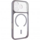 Чехол для iPhone 18 Pro / iPhone 17 Pro TPU+PC GETMAN Moon Clear with MagSafe (6.3") Grey
