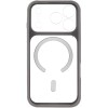 Чохол TPU+PC GETMAN Moon Clear with MagSafe для Apple iPhone 17 Pro (6.3") Grey