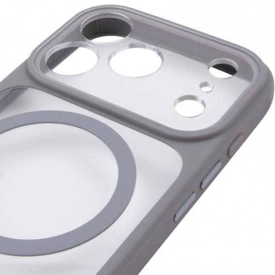 Чохол TPU+PC GETMAN Moon Clear with MagSafe для Apple iPhone 17 Pro (6.3") Grey Чохол TPU+PC GETMAN Moon Clear with MagSafe для Apple iPhone 17 Pro (6.3") Grey