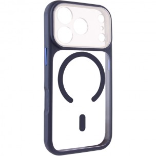 Чохол TPU+PC GETMAN Moon Clear with MagSafe для Apple iPhone 17 Pro Max (6.9") Blue