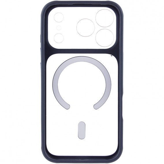 Чохол TPU+PC GETMAN Moon Clear with MagSafe для Apple iPhone 17 Pro Max (6.9") Blue Чохол TPU+PC GETMAN Moon Clear with MagSafe для Apple iPhone 17 Pro Max (6.9") Blue