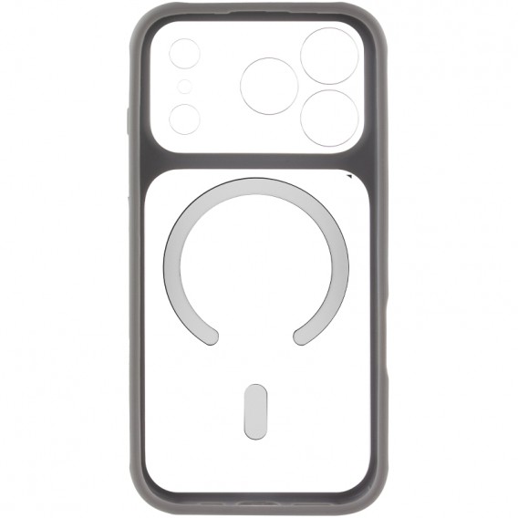 Чохол TPU+PC GETMAN Moon Clear with MagSafe для Apple iPhone 17 Pro Max (6.9") Grey Чохол TPU+PC GETMAN Moon Clear with MagSafe для Apple iPhone 17 Pro Max (6.9") Grey