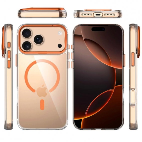 Чохол TPU Space Case Apex with MagSafe для Apple iPhone 17 Pro Max (6.9") Papaya Чохол TPU Space Case Apex with MagSafe для Apple iPhone 17 Pro Max (6.9") Papaya