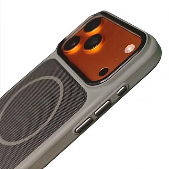 Чехол PC Textile Hybrid with Magnetic Fit для Apple iPhone 17 Pro (6.3") Grey / Black Чехол PC Textile Hybrid with Magnetic Fit для Apple iPhone 17 Pro (6.3") Grey / Black