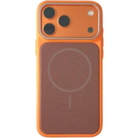 Чехол PC Textile Hybrid with Magnetic Fit для Apple iPhone 17 Pro (6.3") Orange / Brown
