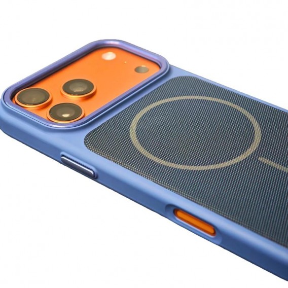 Чохол PC Textile Hybrid with Magnetic Fit для Apple iPhone 17 Pro (6.3") Blue Чохол PC Textile Hybrid with Magnetic Fit для Apple iPhone 17 Pro (6.3") Blue