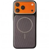Чехол для iPhone 18 Pro / iPhone 17 Pro PC Textile Hybrid with Magnetic Fit (6.3") Black / Purple