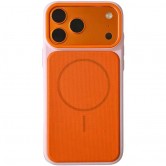 Чехол для iPhone 18 Pro / iPhone 17 Pro PC Textile Hybrid with Magnetic Fit (6.3") Pink / Orange Чехол для iPhone 18 Pro / iPhone 17 Pro PC Textile Hybrid with Magnetic Fit (6.3") Pink / Orange