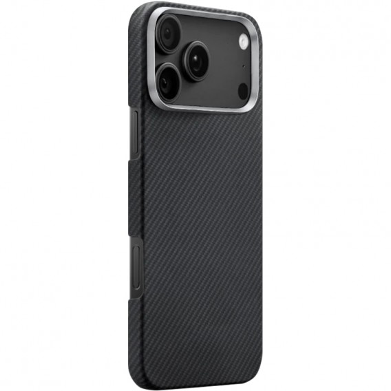 Чехол для iPhone 18 Pro / iPhone 17 Pro PC Carbon Protection Slim with MagSafe (6.3") Black