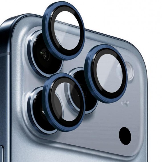 Захисне скло BlueO Metal на камеру для Apple iPhone 17 Pro / 17 Pro Max Темно-синій / Dark Blue