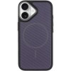 Чохол PC Textile Hybrid with Magnetic Fit для Apple iPhone 17 (6.3") Black / Purple