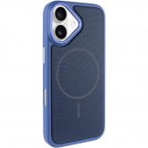 Чехол PC Textile Hybrid with Magnetic Fit для Apple iPhone 17 (6.3") Blue